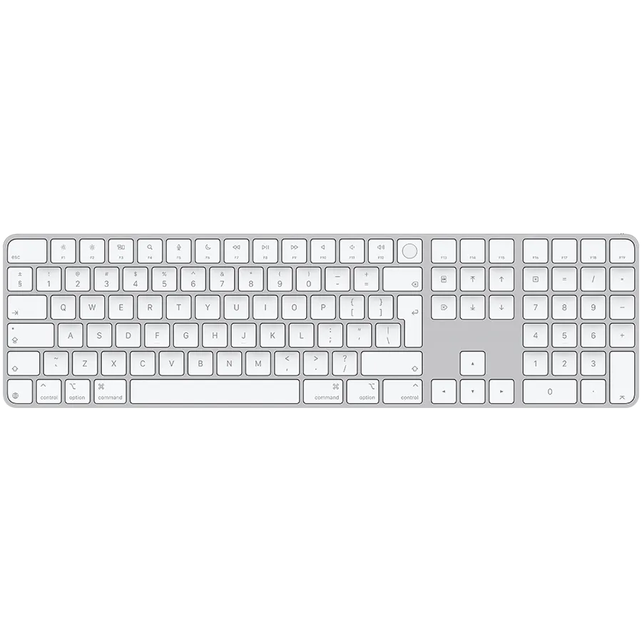 Magic Keyboard with Touch ID and Numeric Keypad for Mac models with Apple silicon - Russian - White Keys,Model A3119