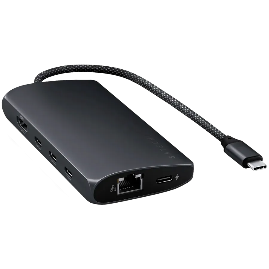SATECHI USB-C MultiPort Adapter 8K with Ethernet V3 - Midnight — фото 3