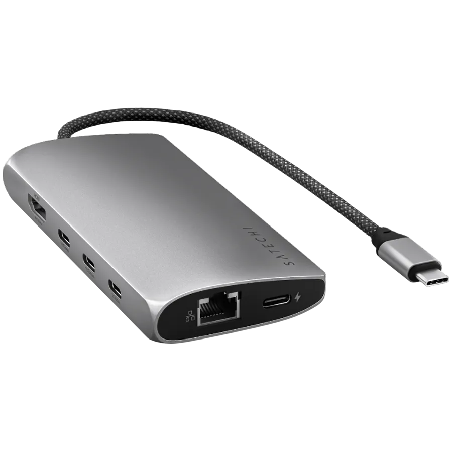 SATECHI USB-C MultiPort Adapter 8K with Ethernet V3 - Space Gray — фото 2