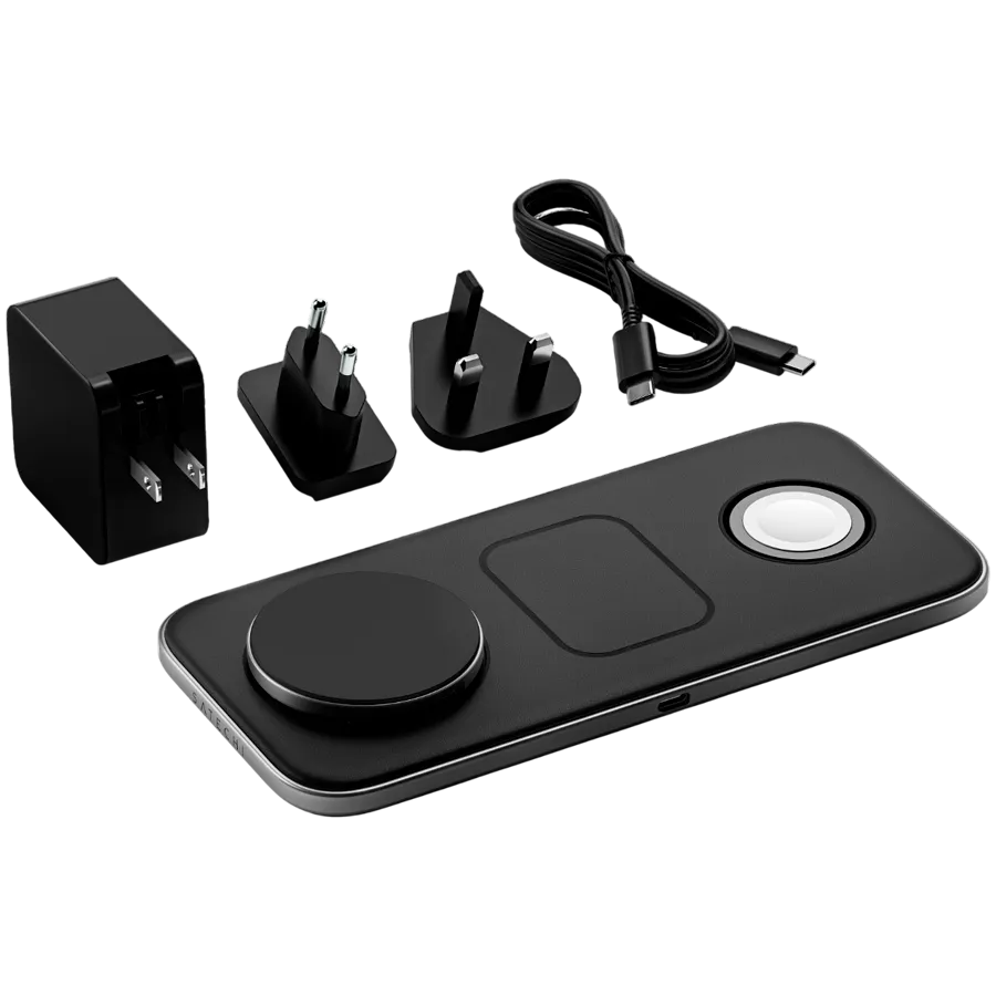 SATECHI Qi2 Trio Wireless Charging Pad - with Type A,C,G plugs — фото 5