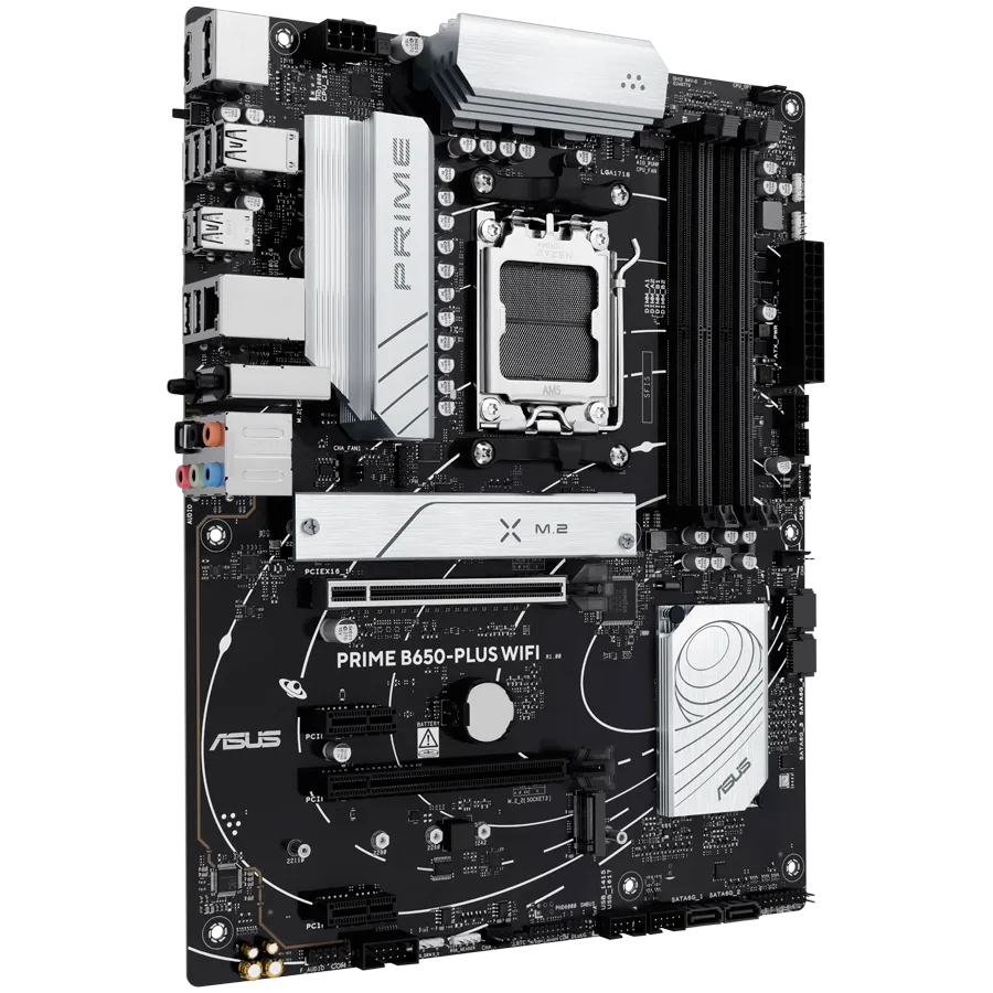 Материнская плата ASUS PRIME B650-PLUS WIFI AM5 4xDDR5 4xSATA3 RAID 2xM.2 HDMI DP ATX — фото 2