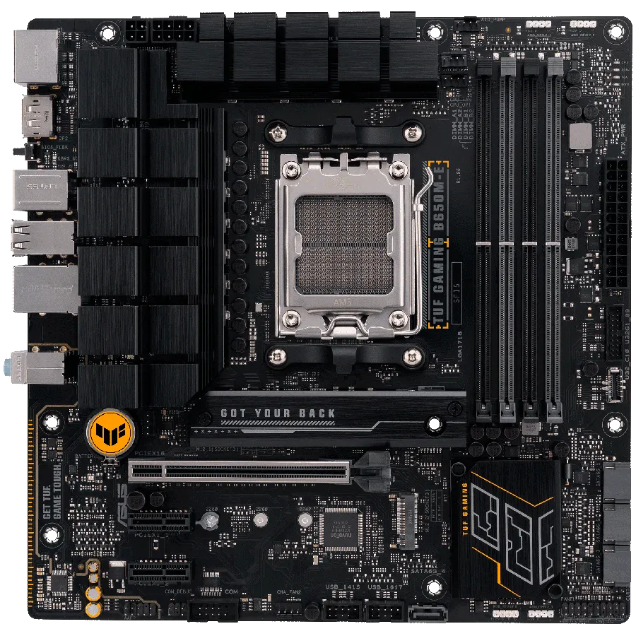 ASUS MB AM5 B650 4 x DIMM DDR5 2 x DisplayPort 1 x HDMI Wi-Fi 6 2 x M.2 4 x SATA micro-ATX