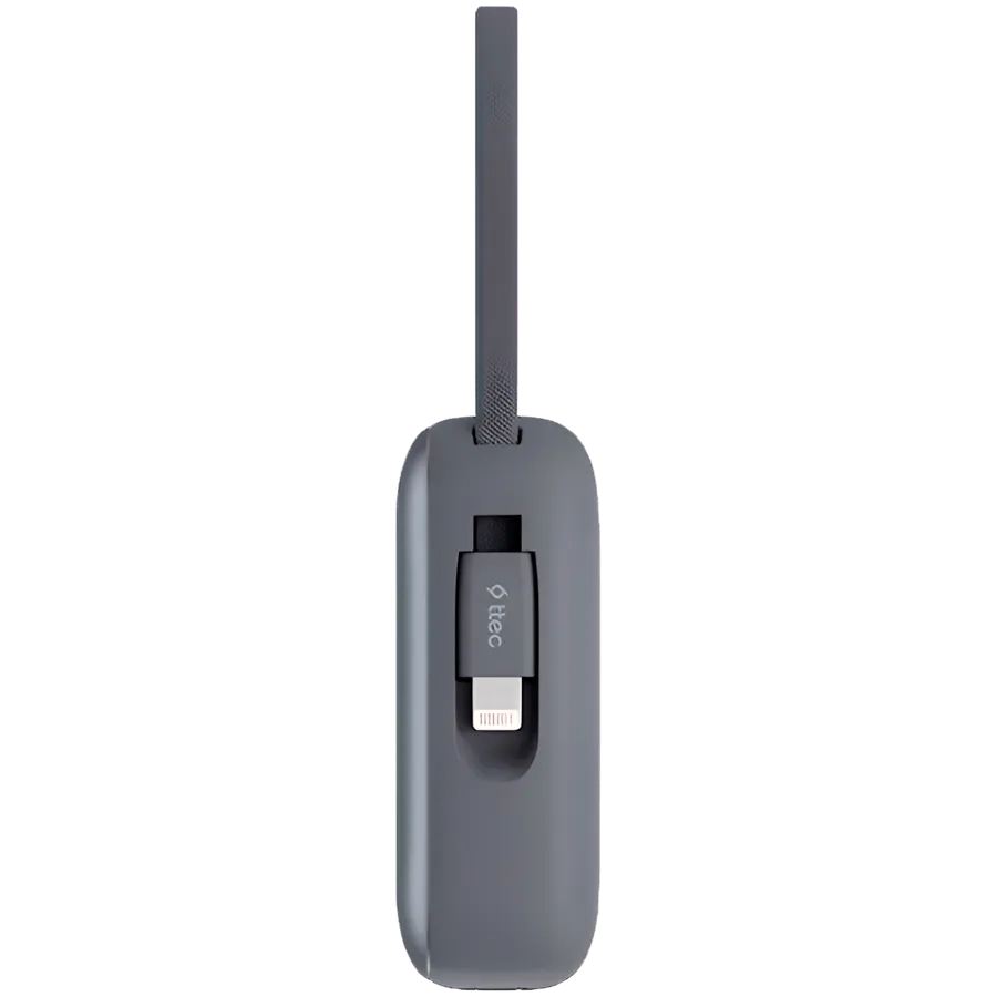 ttec ReCharger Mini LCD 10.000MH PD 20WT, Powerbank  wirh USB-C and Lightning cable — фото 5