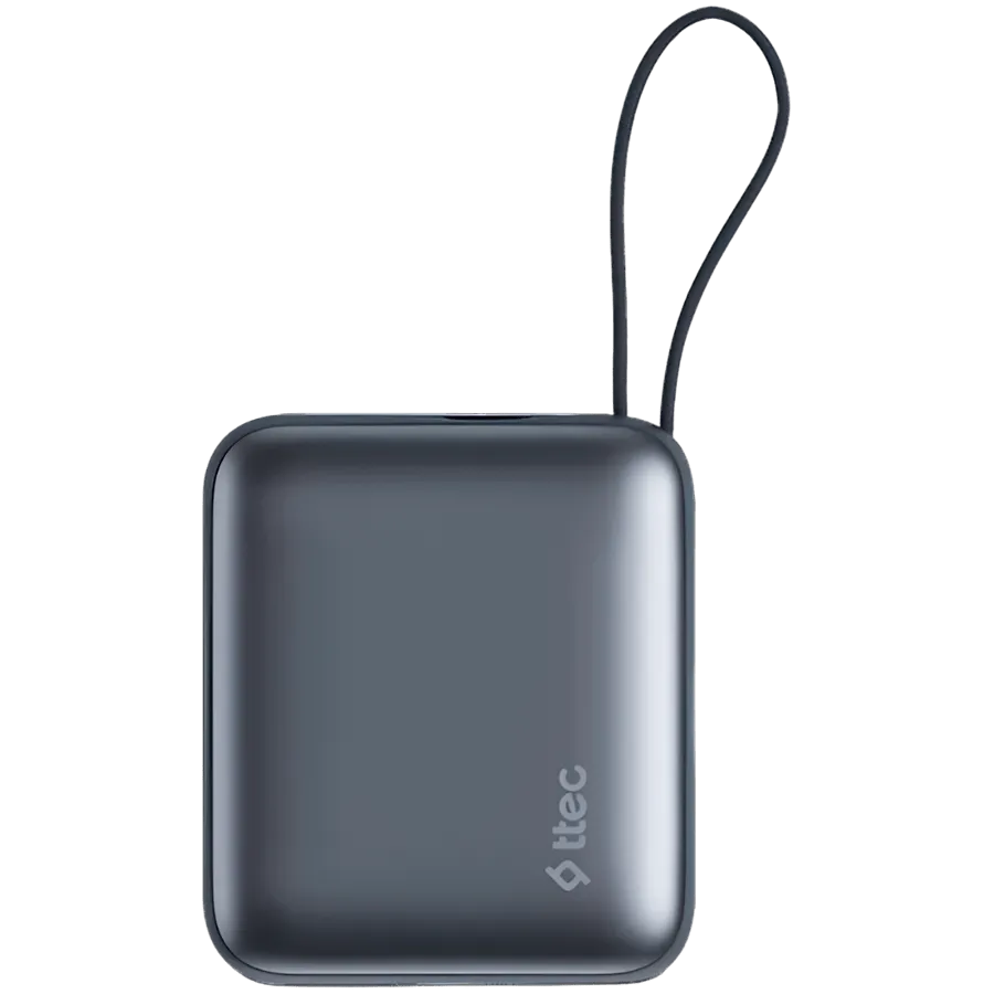 ttec ReCharger Mini LCD 10.000MH PD 20WT, Powerbank  wirh USB-C and Lightning cable — фото 3