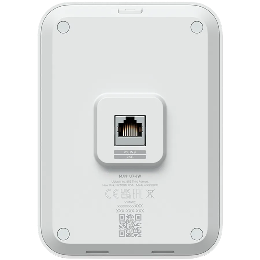 Ubiquiti UniFin U70IW Wall mounted WiFi 7 AP with 4 spatial streams and an integreated 2.5GbE PoE switch desined for hospitality enviorments — фото 2