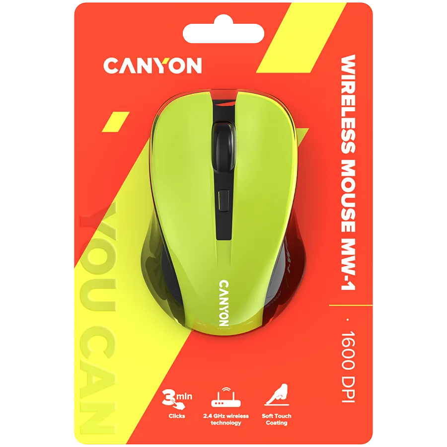 CANYON mouse MW-1 Wireless Yellow — фото 6