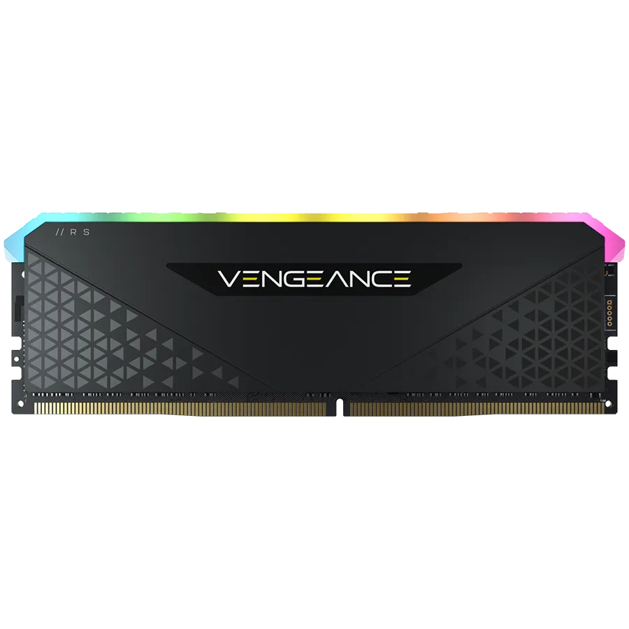 CORSAIR DDR4, 3200MHz 16GB 1x16GB Dimm, 16-20-20-38, XMP 2.0, Vengeance RGB RS, RGB LED, Black PCB, 1.35V, for AMD Ryzen & Intel