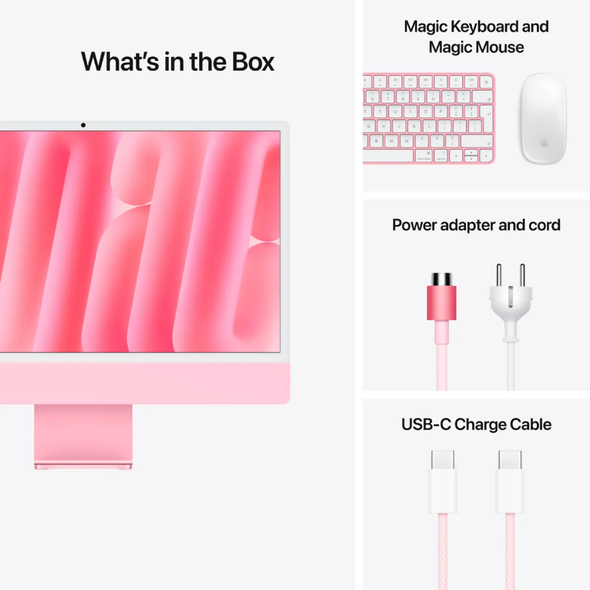 24-inch iMac with Retina 4.5K display: Apple M4 chip with 8‑core CPU and 8‑core GPU, 16GB, 256GB SSD - Pink,Model A3247 — фото 12