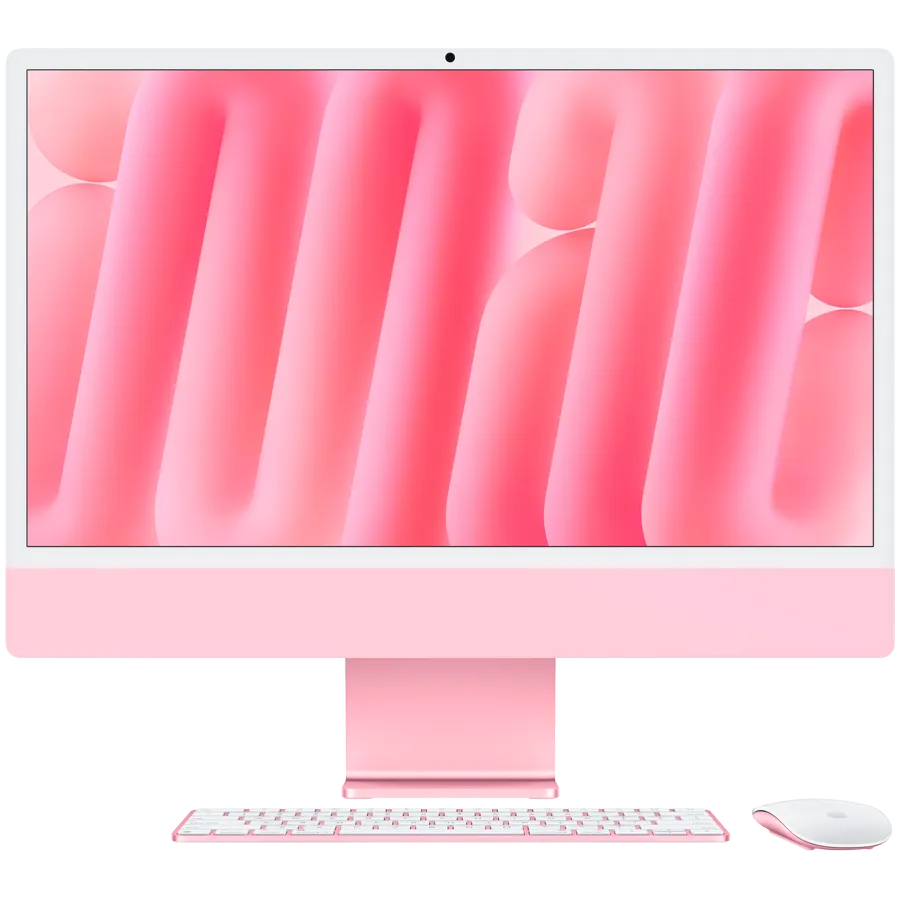 24-inch iMac with Retina 4.5K display: Apple M4 chip with 8‑core CPU and 8‑core GPU, 16GB, 256GB SSD - Pink,Model A3247