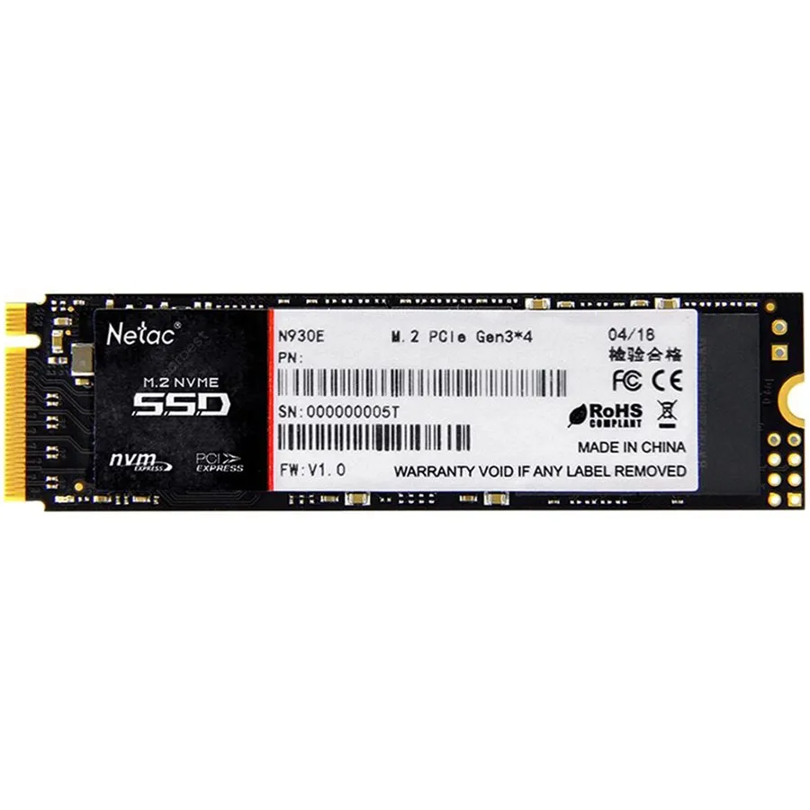 Netac N930E Pro PCIe 3 x4 M.2 2280 NVMe 3D NAND SSD 256GB, R/W up to 2040/1270MB/s