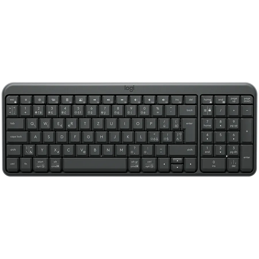 LOGITECH K250 Compact Bluetooth Wireless Keyboard - GRAPHITE - RUS - 2.4GHZ/BT - INTNL-973