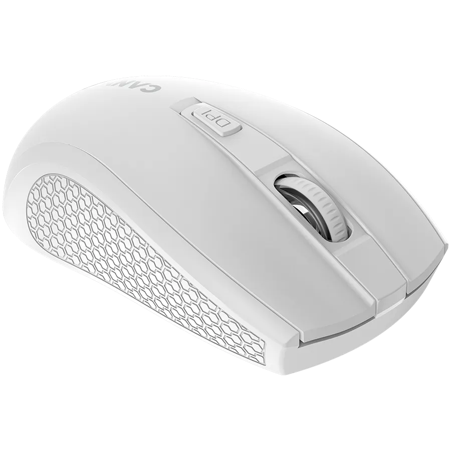 CANYON MW-7, 2.4Ghz wireless mouse, 6 buttons, DPI 800/1200/1600, with 1 AA battery ,size 110*60*37mm,58g,white — фото 3