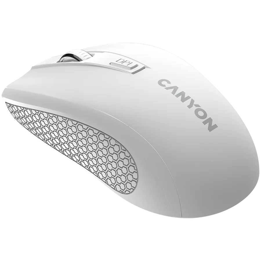 CANYON MW-7, 2.4Ghz wireless mouse, 6 buttons, DPI 800/1200/1600, with 1 AA battery ,size 110*60*37mm,58g,white — фото 5
