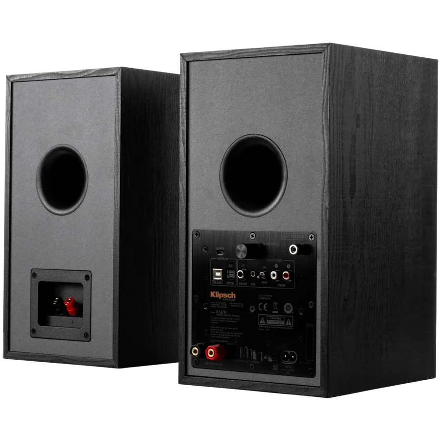 Klipsch Reference R-51PM Powered Bookshelf Speakers, Black, Pair — фото 3