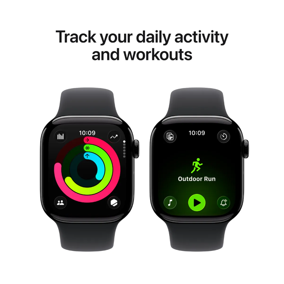 Apple Watch Series 11 GPS 42mm Jet Black Aluminium Case with Black Sport Band - M/L,Model A3331 — фото 8