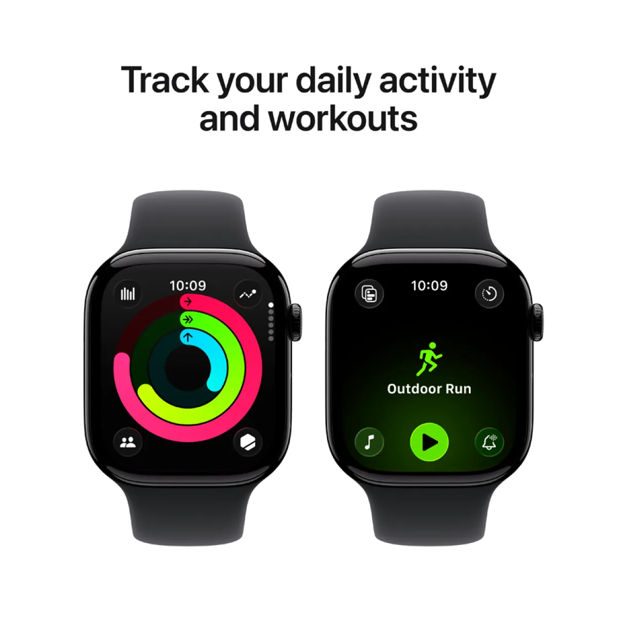 Apple Watch Series 11 GPS 46mm Jet Black Aluminium Case with Black Sport Band - M/L,Model A3333 — фото 8