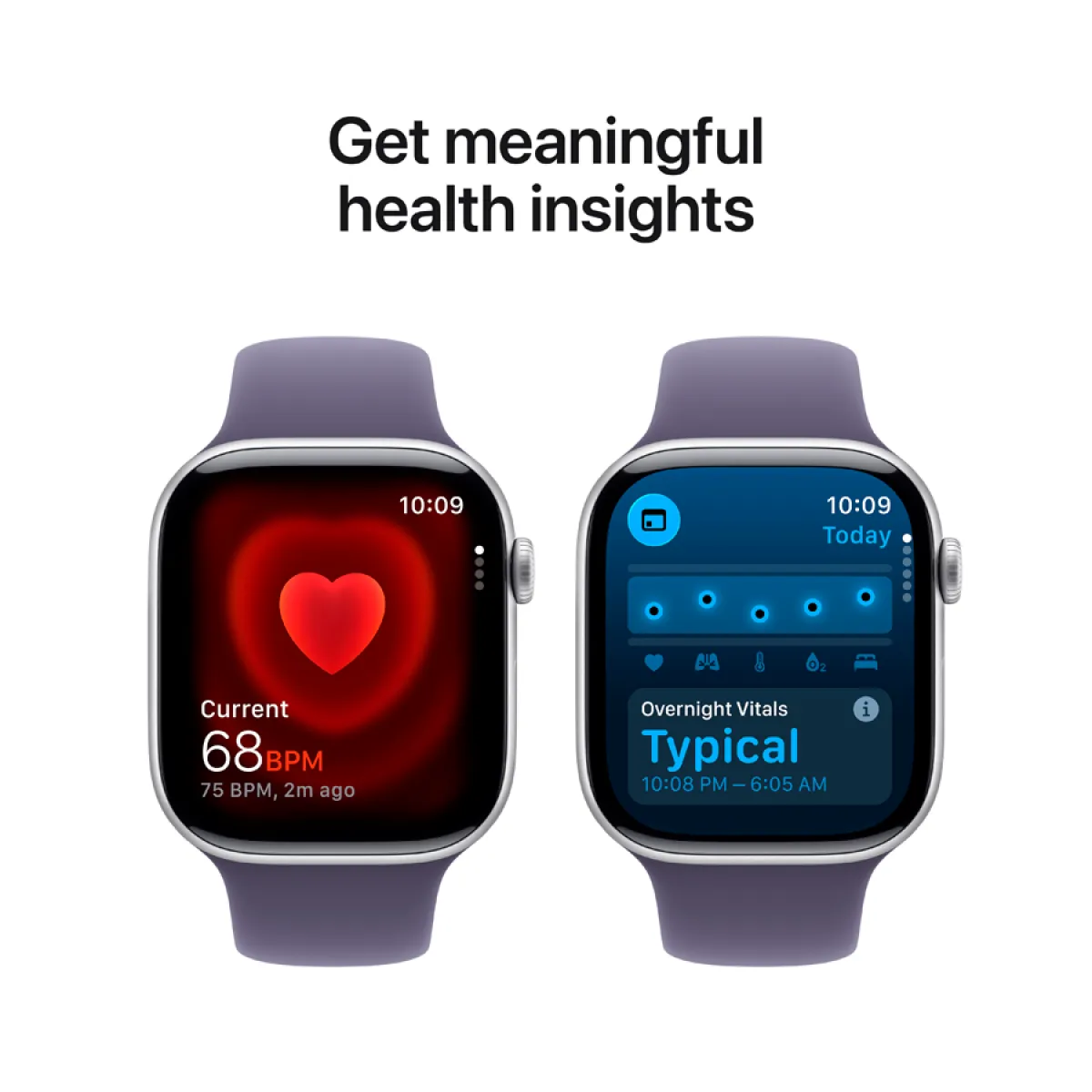 Apple Watch Series 11 GPS 46mm Silver Aluminium Case with Purple Fog Sport Band - M/L,Model A3333 — фото 9