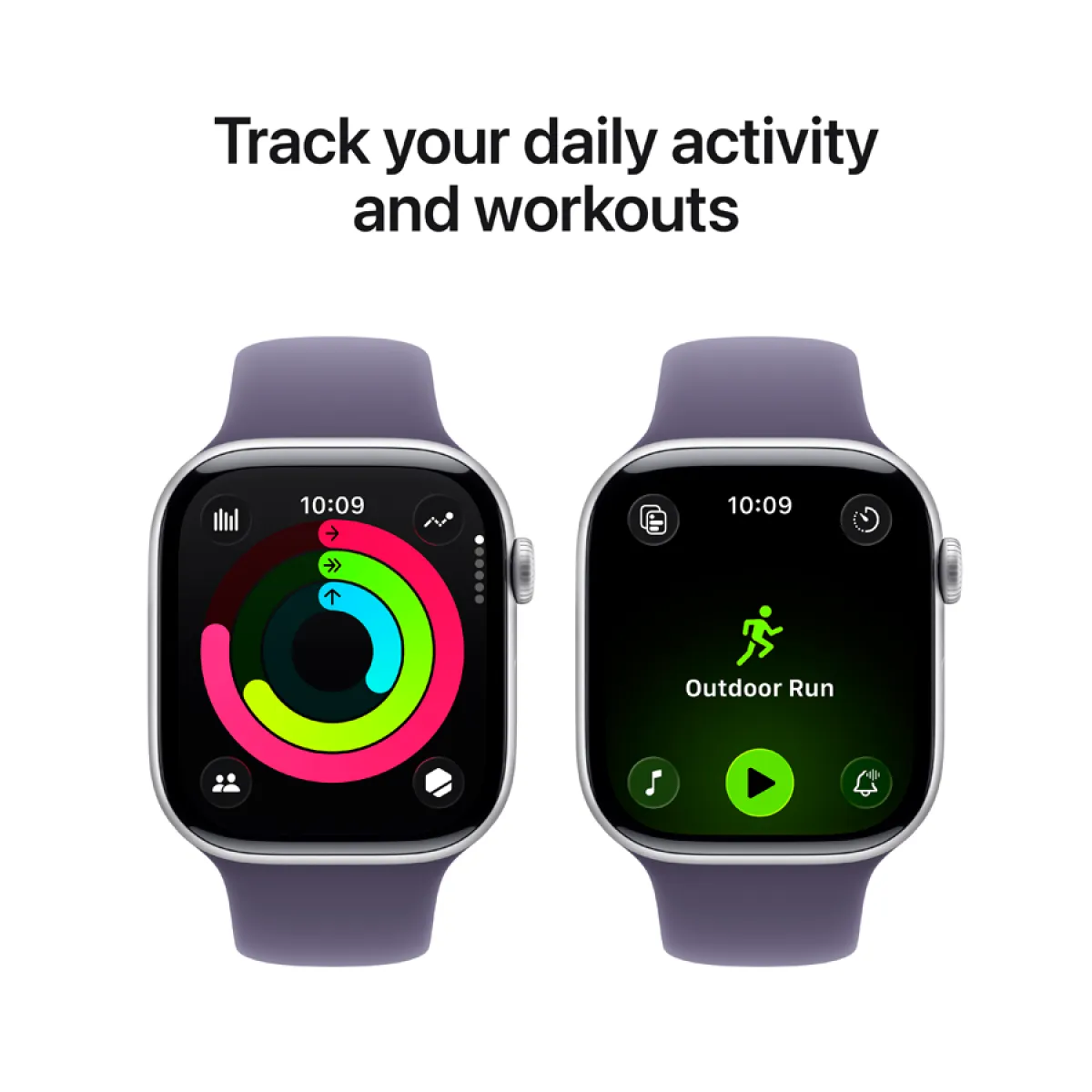 Apple Watch Series 11 GPS 46mm Silver Aluminium Case with Purple Fog Sport Band - M/L,Model A3333 — фото 8