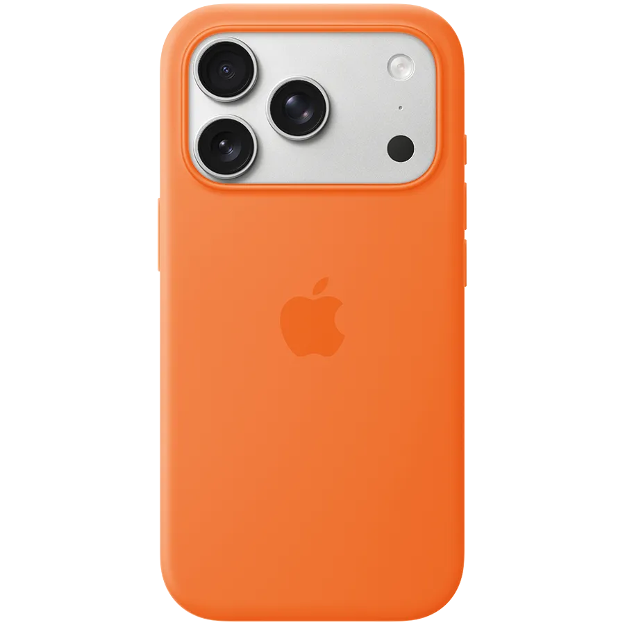 iPhone 17 Pro Silicone Case with MagSafe - Orange,Model A3559