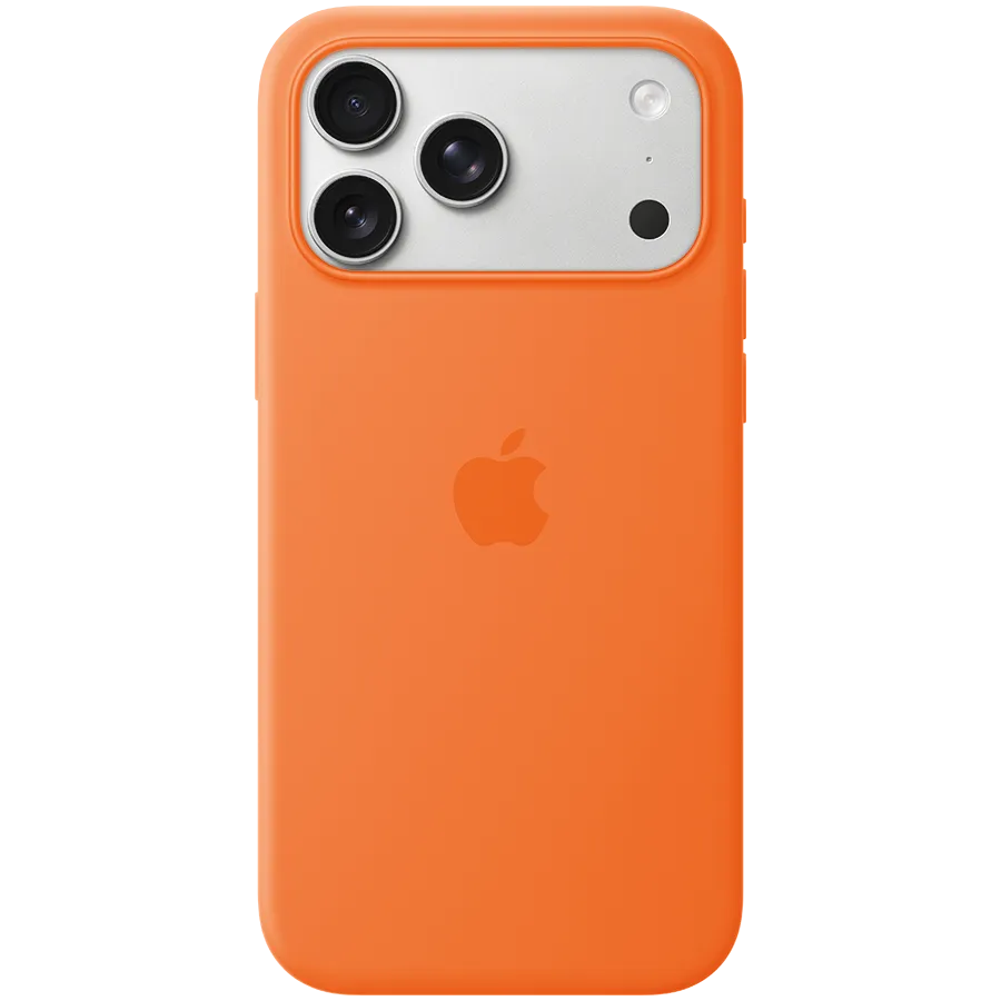 iPhone 17 Pro Max Silicone Case with MagSafe - Orange,Model A3560