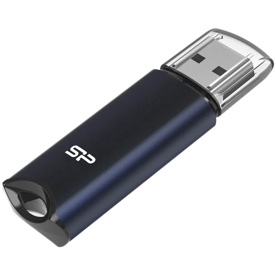 Silicon Power Marvel - M02 128GB Pendrive USB 3.2 Gen 1 Blue, Built-in straphole, Aluminum housing