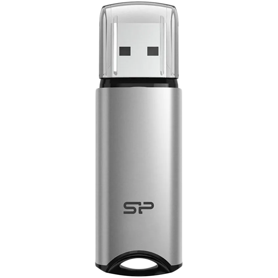 Silicon Power Marvel - M02 128GB Pendrive USB 3.2 Gen 1 Silver, Built-in straphole, Aluminum housing