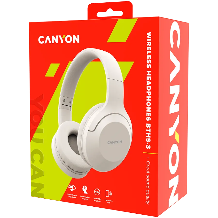 CANYON headset BTHS-3 Beige — фото 5