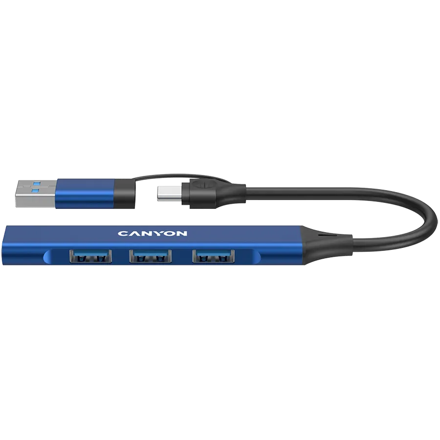 CANYON hub DS-02 4in1 USB-A/C Blue