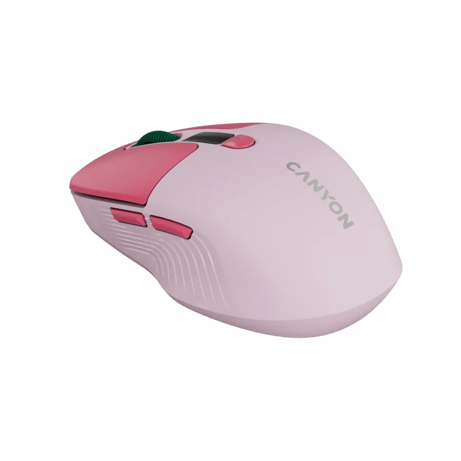 CANYON mouse MW-26 LCD Silent Dual Mode Wireless Pink — фото 5