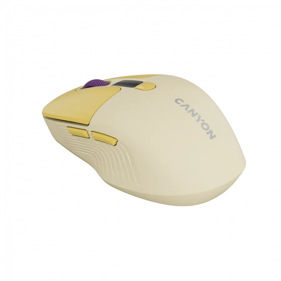 CANYON mouse MW-26 LCD Silent Dual Mode Wireless Yellow — фото 4