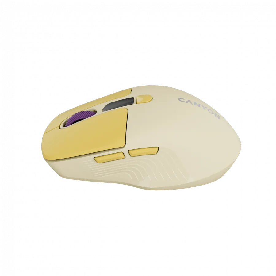 CANYON mouse MW-26 LCD Silent Dual Mode Wireless Yellow — фото 3