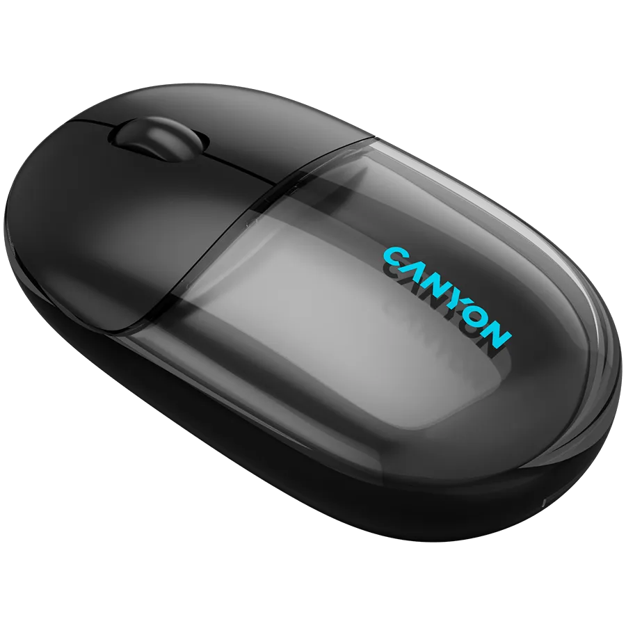 CANYON mouse OnClick 24 BT/ Wireless Transparent/Black — фото 3