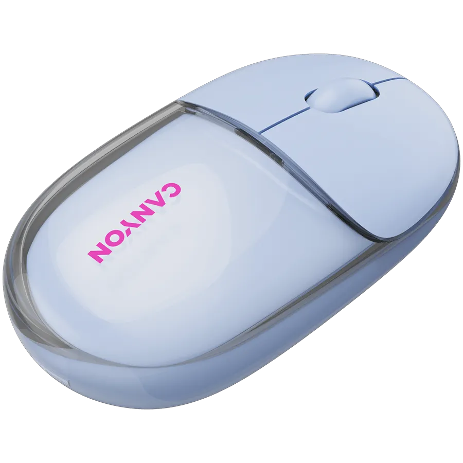 CANYON mouse OnClick 24 BT/ Wireless Transparent/Blue — фото 6