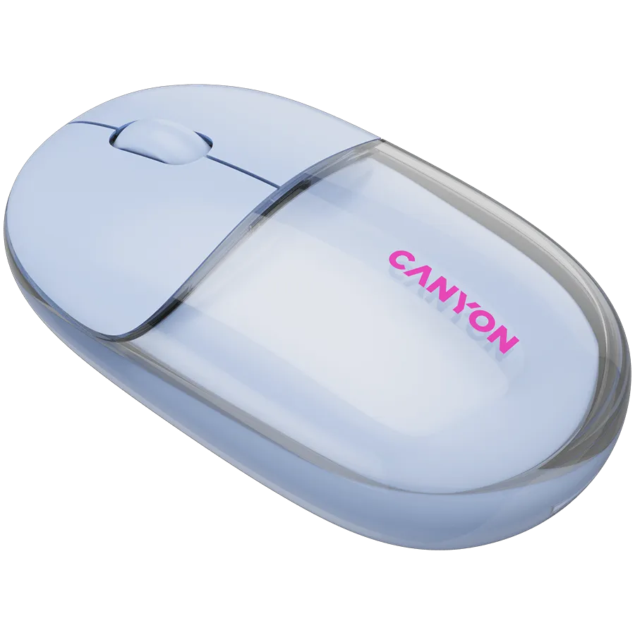 CANYON mouse OnClick 24 BT/ Wireless Transparent/Blue — фото 3