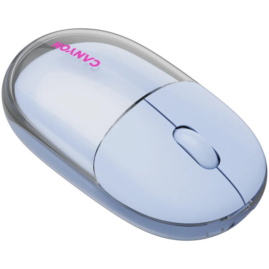 CANYON mouse OnClick 24 BT/ Wireless Transparent/Blue — фото 8
