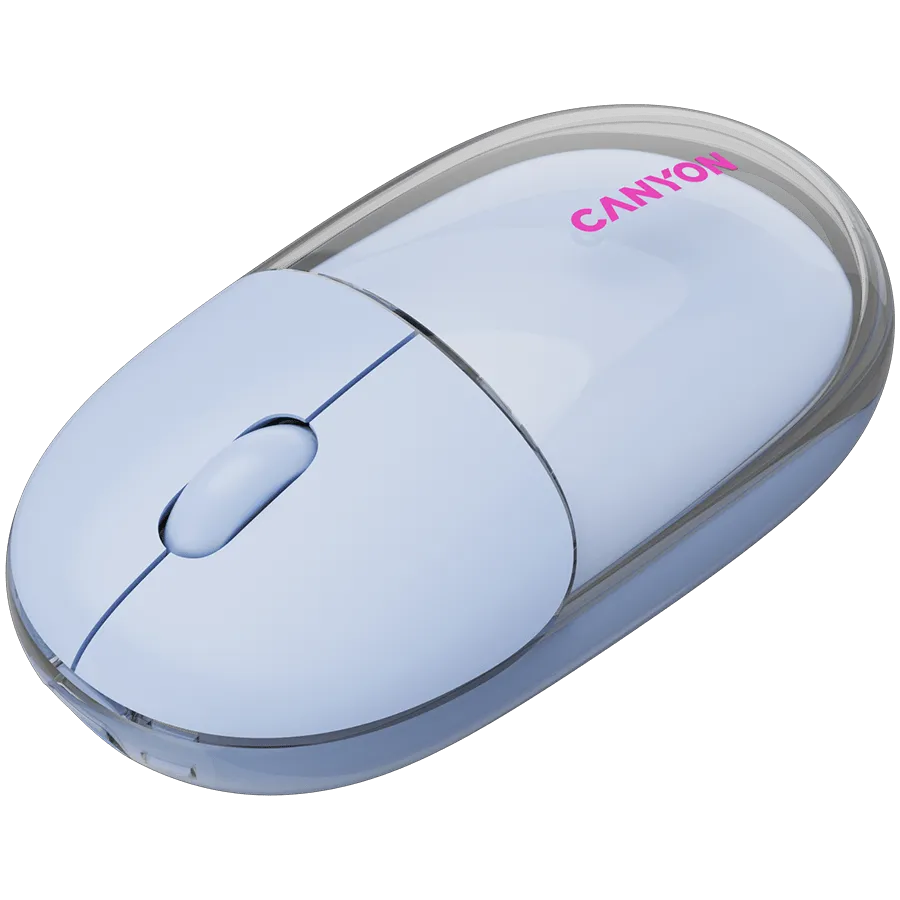 CANYON mouse OnClick 24 BT/ Wireless Transparent/Blue — фото 5