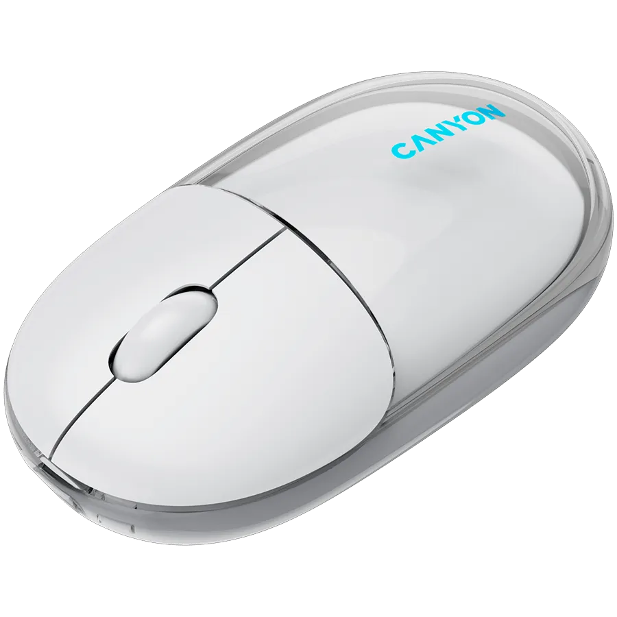 CANYON mouse OnClick 24 BT/ Wireless Transparent/White — фото 5