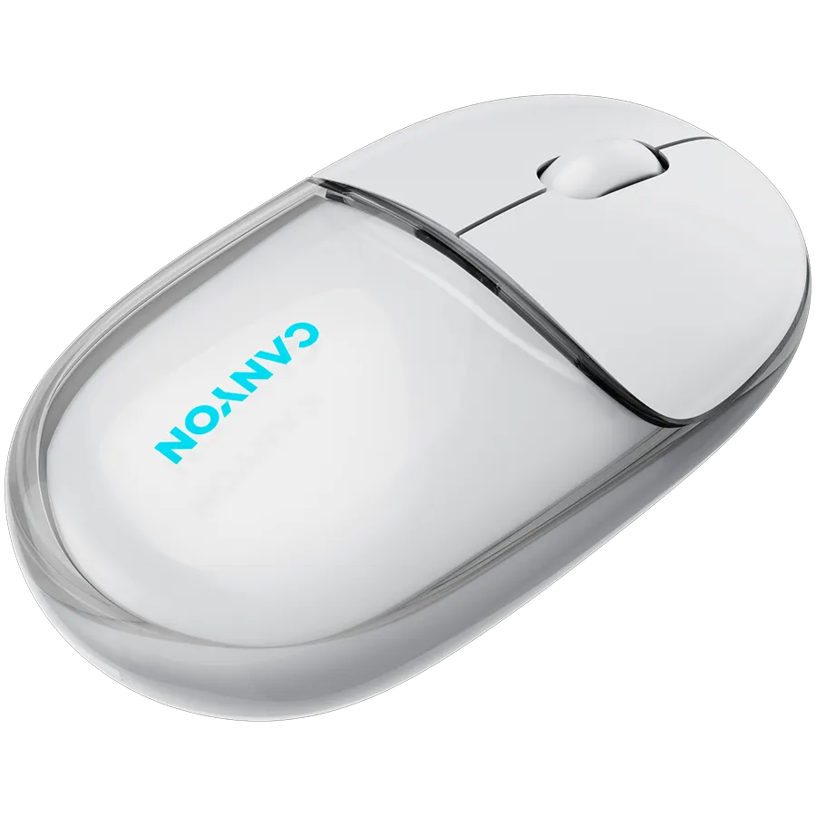 CANYON mouse OnClick 24 BT/ Wireless Transparent/White — фото 6