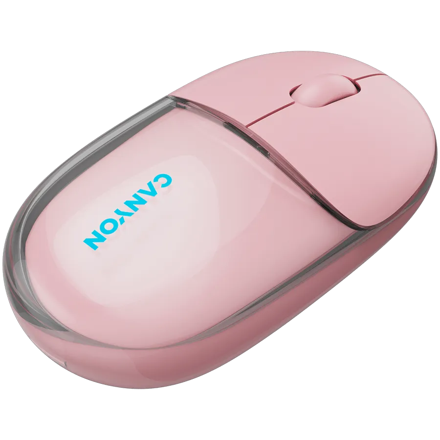 CANYON mouse OnClick 24 BT/ Wireless Transparent/Pink — фото 7