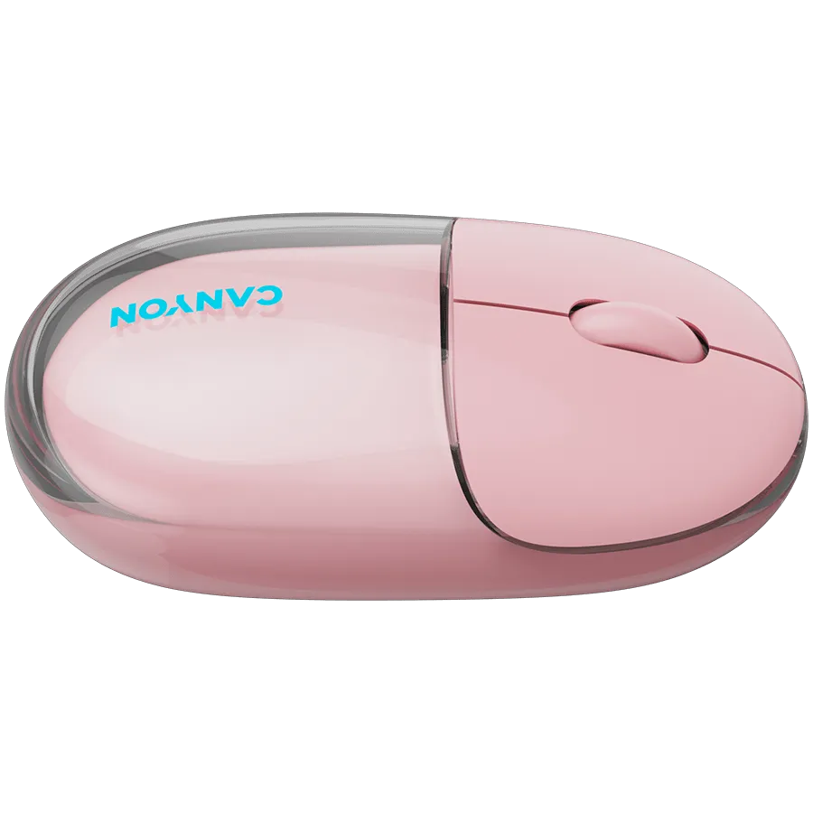 CANYON mouse OnClick 24 BT/ Wireless Transparent/Pink — фото 6