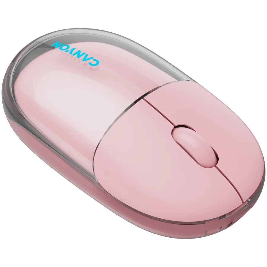CANYON mouse OnClick 24 BT/ Wireless Transparent/Pink — фото 8