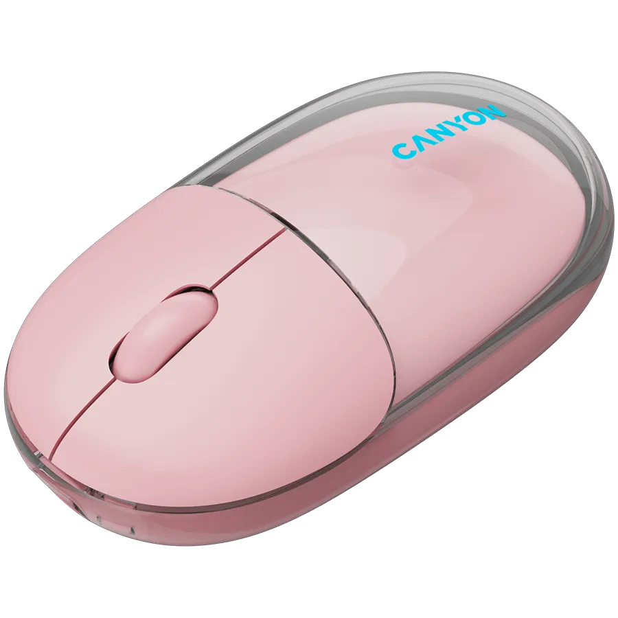 CANYON mouse OnClick 24 BT/ Wireless Transparent/Pink — фото 5