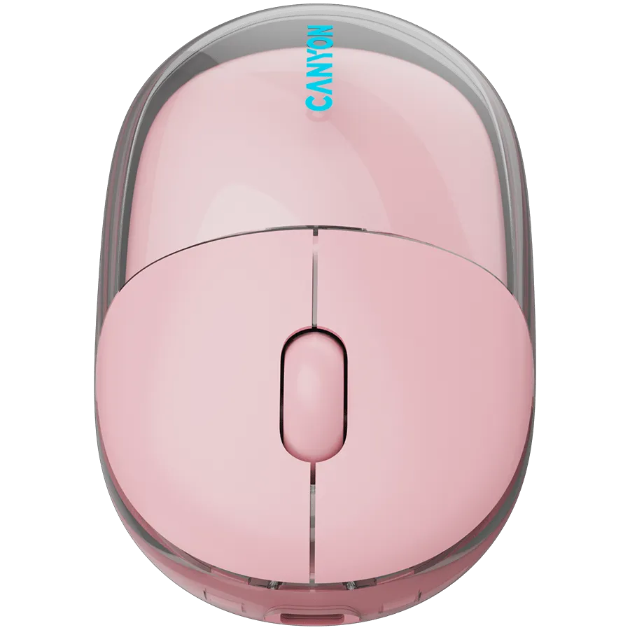 CANYON mouse OnClick 24 BT/ Wireless Transparent/Pink — фото 9