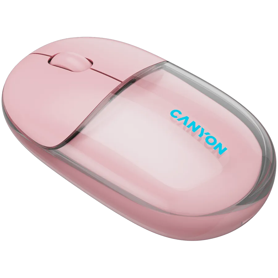 CANYON mouse OnClick 24 BT/ Wireless Transparent/Pink — фото 3