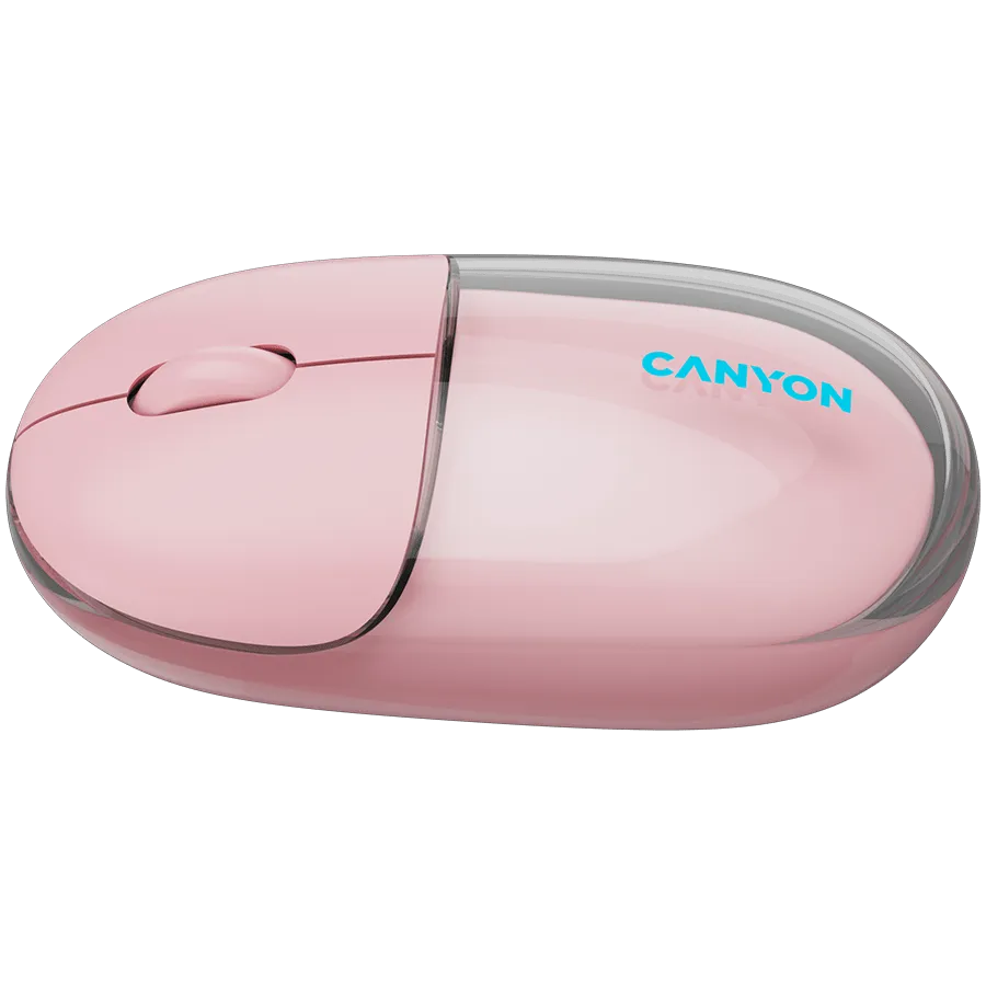 CANYON mouse OnClick 24 BT/ Wireless Transparent/Pink — фото 4