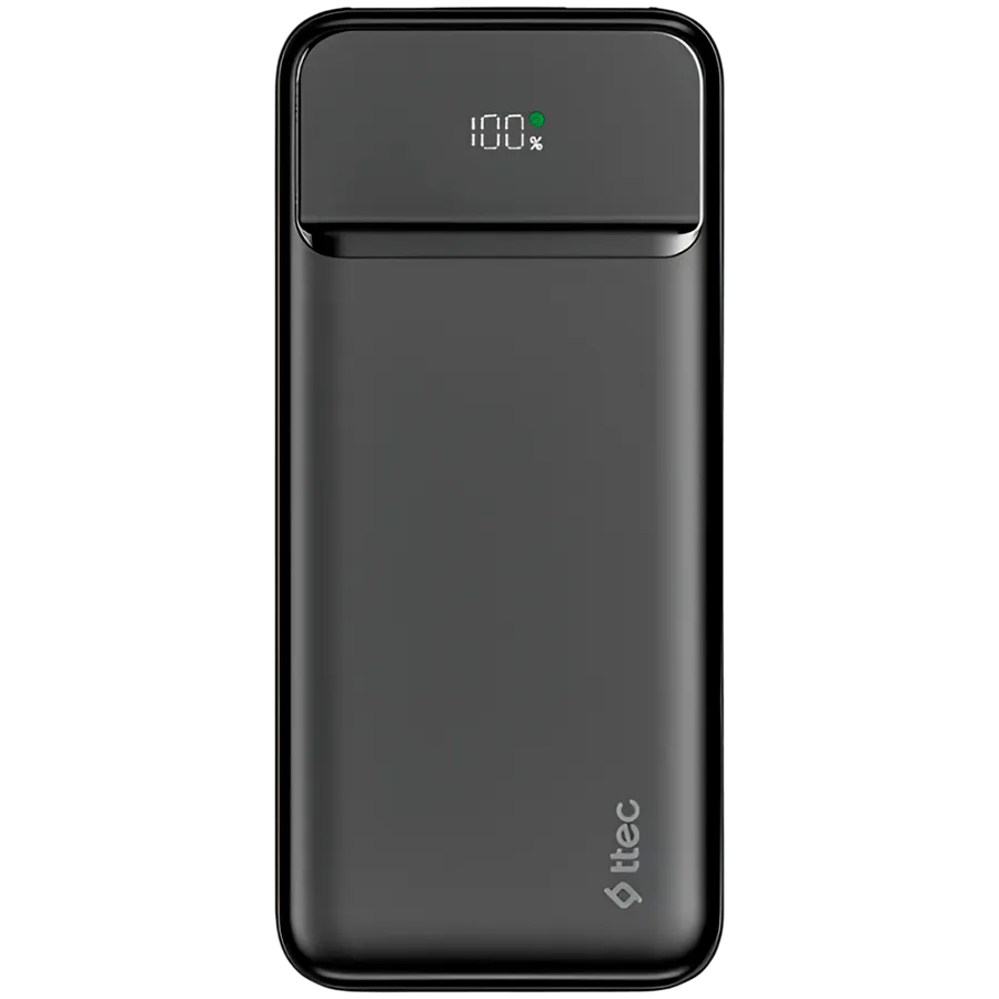 ttec ReCharger LCD 10.000mAh PD 20W Powerbank   Black — фото 2
