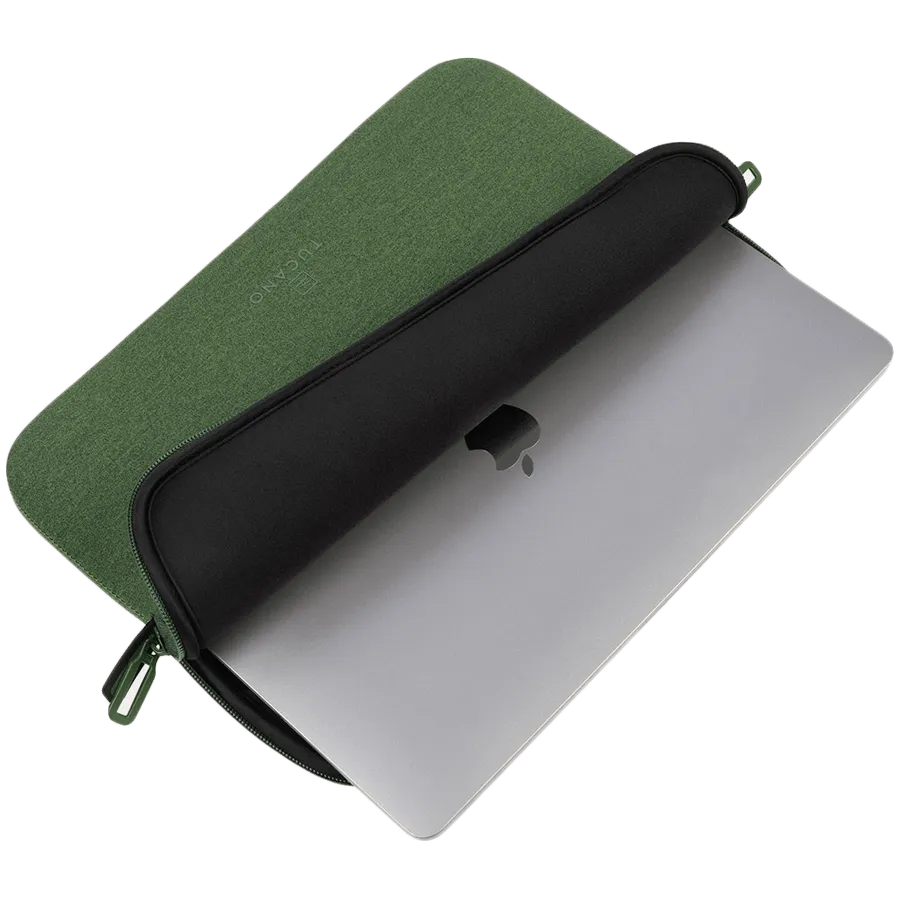 TUCANO MELANGE SLEEVES FOR MacBook Air 15 (2023)/ MacBook Pro 15 (2016-2019)/ Laptop 14/ Laptop 13 Green — фото 4