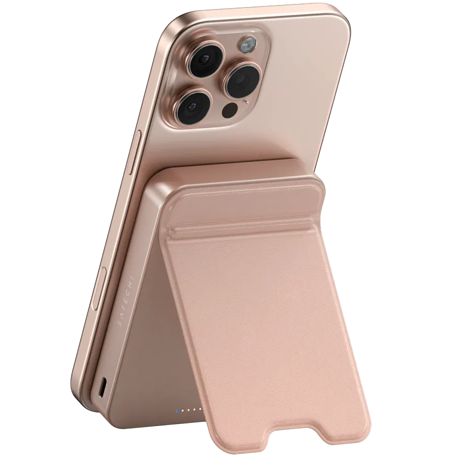 SATECHI Qi2 10K Magnetic Power Bank with Stand (Desert Rose) — фото 6