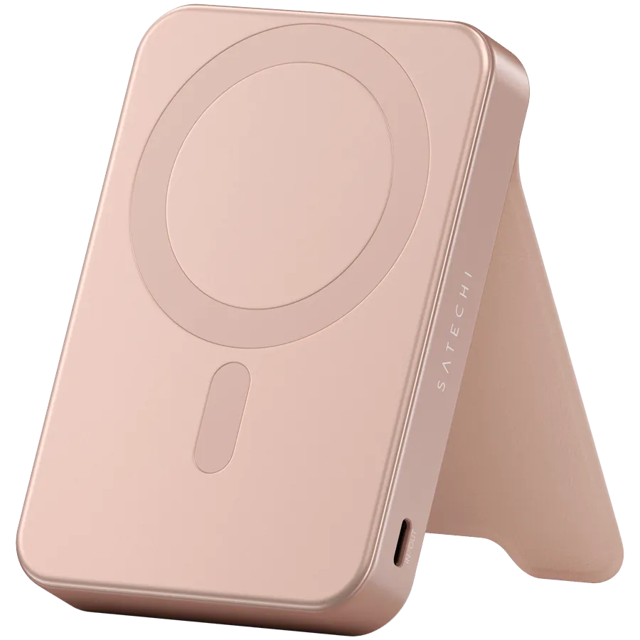 SATECHI Qi2 10K Magnetic Power Bank with Stand (Desert Rose)