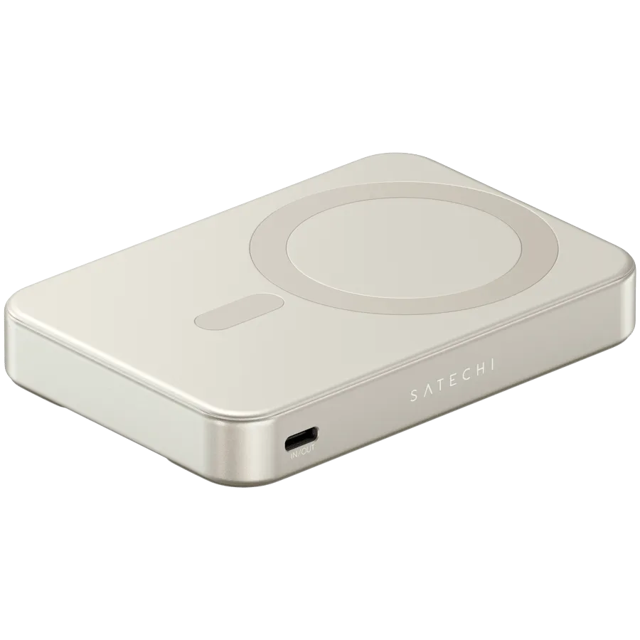 SATECHI Qi2 10K Magnetic Power Bank with Stand (Sand) — фото 3